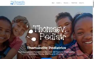 Thomasville Pediatrics website