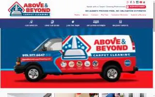 Above & Beyond Carpet Cleaning website
