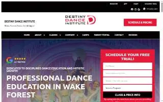 Destiny Dance Institute website