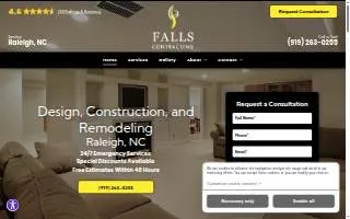 Falls Contracting LLC of Wake Forest website