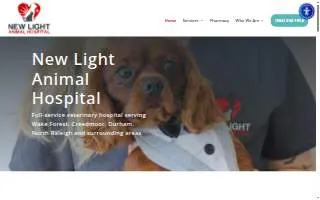New Light Animal Hospital website
