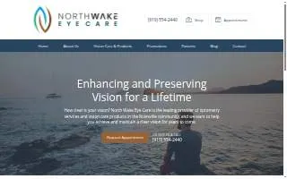 North Wake Eye Care website