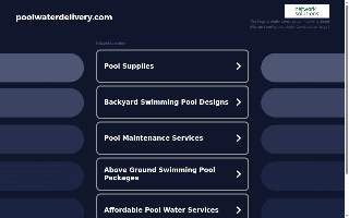 Pool Water Delivery