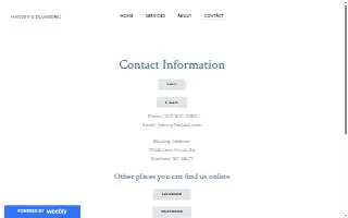 Harvey's Plumbing website
