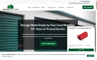 Patterson's Self Storage website