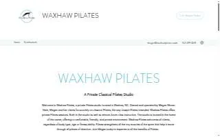 Waxhaw Pilates website