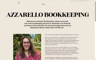Azzarello Bookkeeping of Weddington website