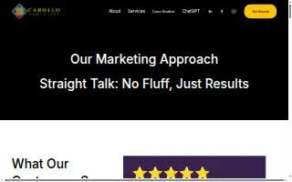 Carollo Marketing of Weddington website