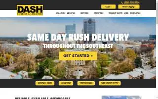 Dash Courier Services of Weddington website