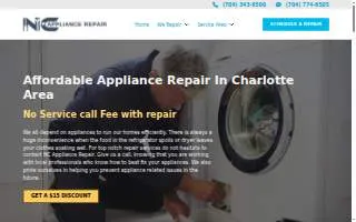 NC Appliance Repair - Waxhaw of Weddington website