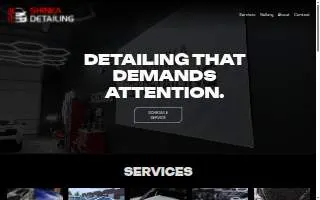 Shinka Detailing of Weddington website