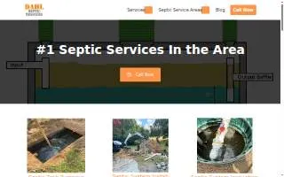 Dahl Septic Services website