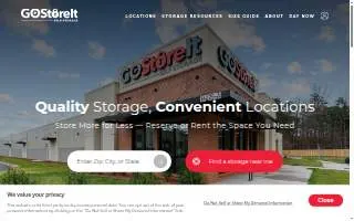 Go Store It Self Storage of Wesley Chapel website