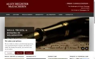 Alley, Register & McEachern Attorneys At Law of Leland website