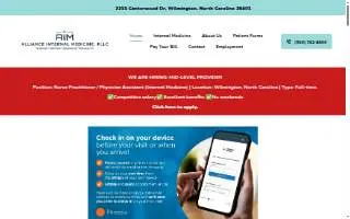 Alliance Internal Medicine (Formerly Wilmington Internal Medicine) website
