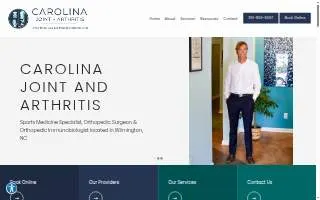 Carolina Joint and Arthritis website