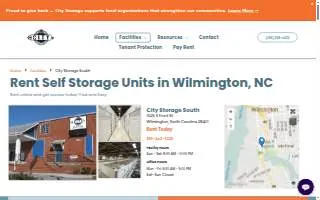City Storage South website