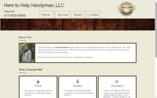 Here to Help Handyman, LLC of Wilmington website