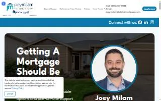 Joey Milam Mortgage Team of Wilmington website