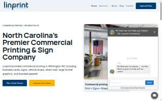 Linprint of Wilmington website
