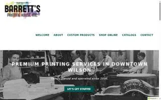 Barrett's Printing House, Inc. website