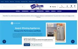 Bass Appliance Service & Sales website