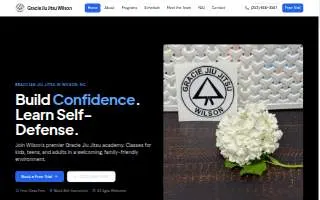 Gracie Jiu Jitsu Wilson website