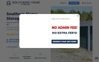 Southern Home Storage website