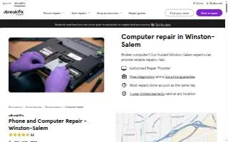 Computer Repair Services of Winston-Salem website