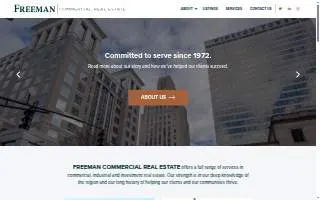 Freeman Commercial Real Estate website