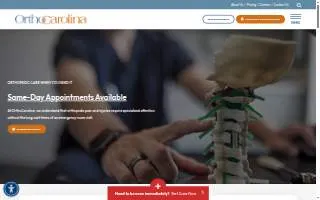 OrthoCarolina Winston-Salem Spine Center website