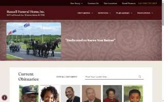 Russell Funeral Home of Winston-Salem website