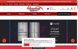 Advantage Appliance of Bismarck website