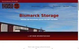 Bismarck Storage website