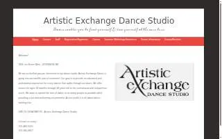 Artistic Exchange Dance Studio website