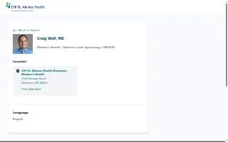 Craig Wolf, MD website