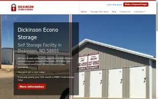 Dickinson Econo Storage website