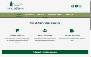 Anew Oral Surgery of Fargo website