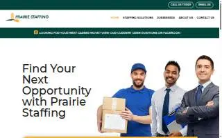 Prairie Staffing of Fargo website
