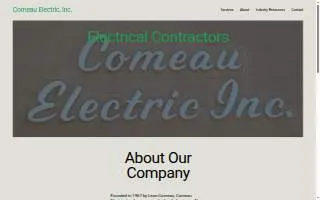 Comeau Electric Inc website