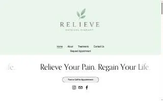 Relieve Physical Therapy website