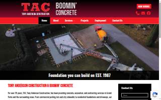 Tony Anderson Construction Inc. & Boomin' Concrete