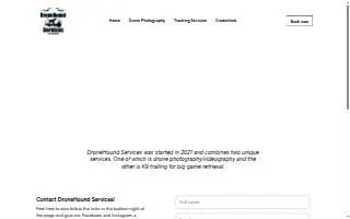DroneHound Services website