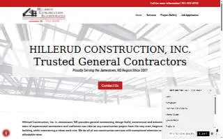 Hillerud Construction, Inc. website
