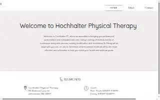 Hochhalter Physical Therapy website