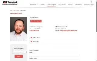 Cody Olson - Nodak Insurance Agency website