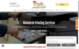 Flash Printing of Mandan website