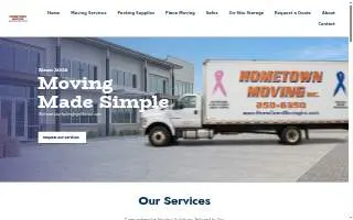 Hometown Moving Inc of Mandan website