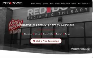 Red Door Pediatric Therapy of Mandan website