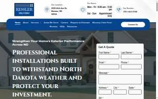 Ressler Siding & Windows website